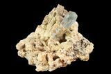 Aquamarine Crystal on Feldspar - Namibia #93693-1